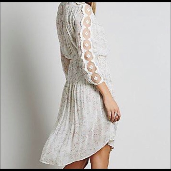 Free People Beige Charlotte Midi Dress - NWOT - Picture 6 of 8